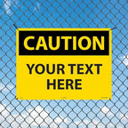Custom OSHA Style Caution Sign 18" x 24" Plastic Sign, Customizable "Your Text - Image 3