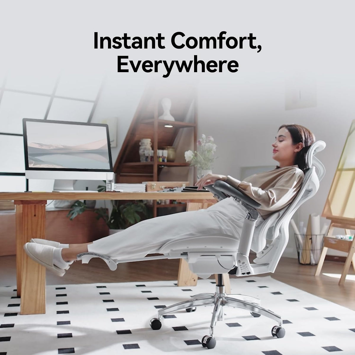 SIHOO Doro C300 Pro Ergonomic Office Chair with Footrest, Soft 6D Armrests