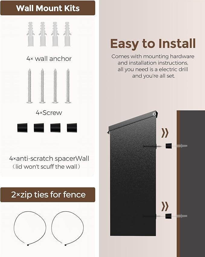 LAND·VOI Locking Wall-Mount Mailbox - Image 7