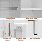 SUPEER Metal Wardrobe Cabinet - Image 4