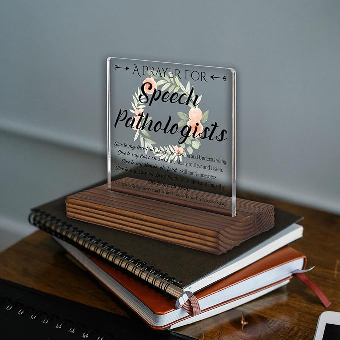 Speech Pathologist Prayer Desk Sign, Christian Gift - Image 2