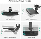 EUREKA ERGONOMIC Height Adjustable Mouse & Keyboard Tray Under Desk, 28x10'' - Image 5
