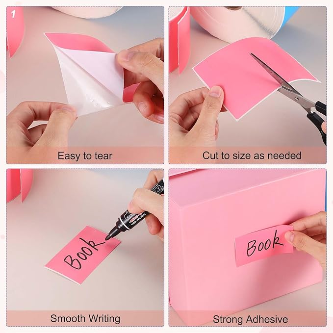 PATIKIL 1000Pcs Colored Coding Labels Stickers, 5x3 Inch Rectangle Inventory - Image 4