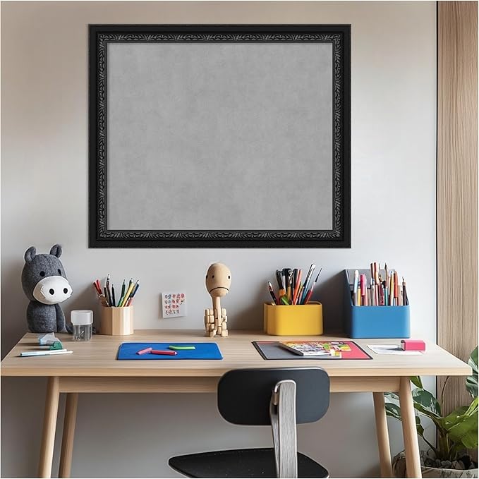 Amanti Art Black Framed Magnetic Board 24x28 Medium Vision Board - Image 6