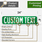 Custom Street Sign, Road/Address Sign, 8 Colors, Reflective Option, Mounting - Image 9