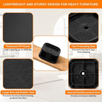 shouwuhho 32 Pack Furniture Risers Adjustable Bed Risers Heavy Duty Lifts - Image 3