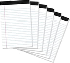 Thboxes 6 Pack Legal Pad 5x8, 180 Sheets Small Note Pad College Ruled Writing by Thboxes