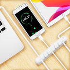 USB Cable Organizer Clips Cord Holder, 8 Packs White Self Adhesive Desk Cord - Image 3