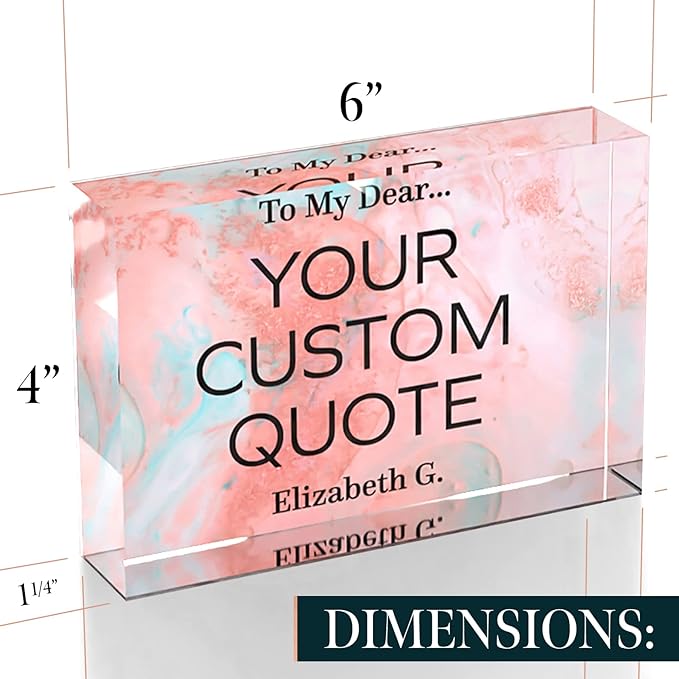 Personalized Gifts, Custom Quote Block Letter Board, Crystal-Clear Acrylic - Image 8