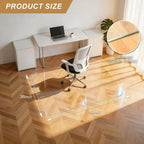 Vicwe Glass Chair Mat for Carpet, 32"x48" Tempered Glass Office Chair Mat | 1/5" Thick,Heavy Duty Chair Mat with Rounded and Polished Edges,Smooth Glide for Carpet & Hardwood Floor Protection,Ship Flat