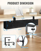 No Drill Cable Management Under Desk, Clamp/Screw Mount Cable Tray, Premium - Image 6