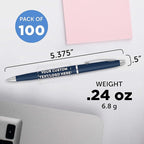 DISCOUNT PROMOS Custom Langham Ballpoint Pens Set of 100, Personalized Bulk Pack - Image 5