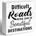 Inspirational Wood Box Sign by WUZYOU