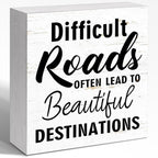 Inspirational Wood Box Sign by WUZYOU