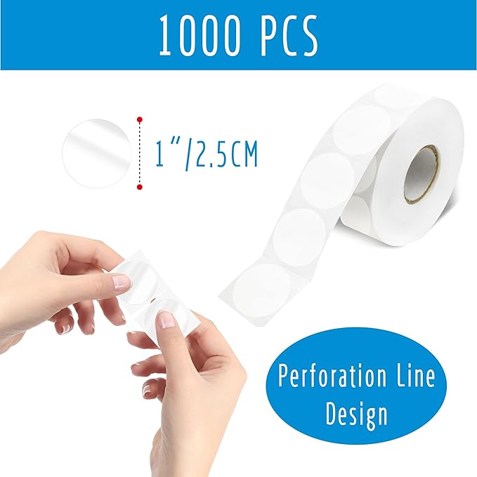1000 PCS Round Clear Seal Stickers, Transparent Envelope Mail Wafer Seal Self - Image 3