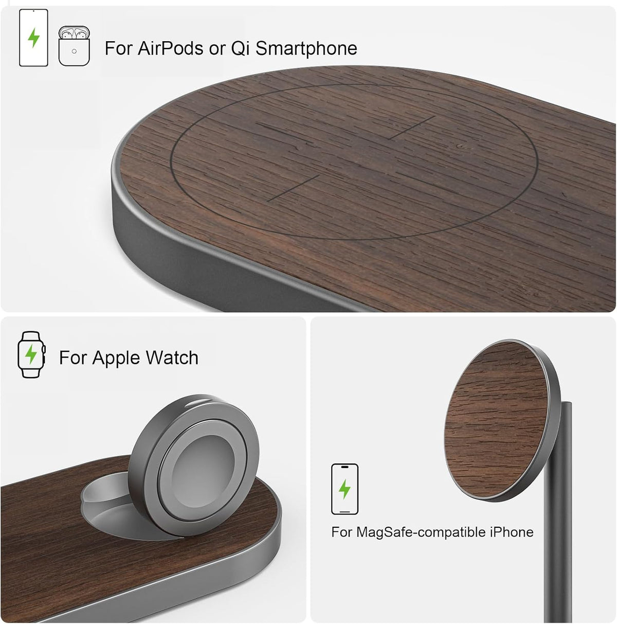 KU XIU X23 Pro 3-in-1 Magnetic Wireless Charging Stand