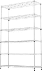 M MZG 6 Tiers Storage Shelves Load 2100LBS, Metal Shelving Wire Metal Shelving - Image 7
