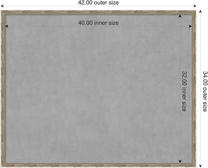 Amanti Art Silver Framed Magnetic Board 34x42 X-Large Vision Board - Image 2