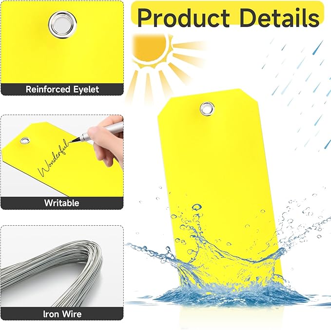 500 Pieces Plastic Shipping Tags - Image 3