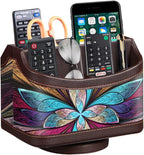 PUSU 360°Rotatable Remote Control Holder, PU Leather TV Remote Holder Caddy by PUSU