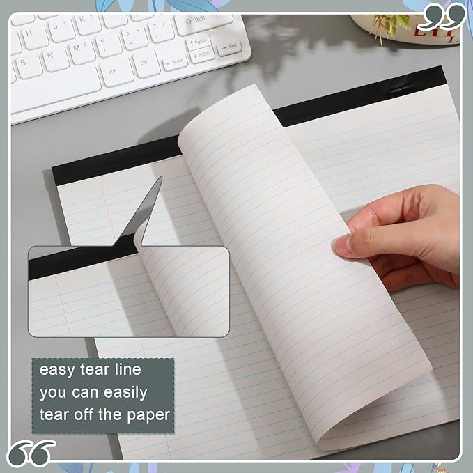 Lincia 6 Pcs 11" x 9.5" Legal Pads College Ruled Notepad Landscape Notebook - Image 4