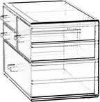 ZHIAI Stackable Storage Drawers, Acrylic Bathroom Counter Organizer Clear - Image 6