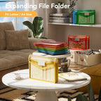 ABC life 6 Pack Plastic Expanding File Folder, Folders - Image 2