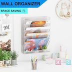 GDINDINFAN Wall File Organizer Holder Mesh Hanging Paper Document Holder - Image 2