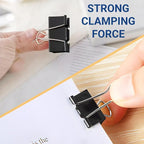 60 PCS Large Binder Clips – 2Inch 51mm Big Black Metal Paper Clamps, Extra - Image 3