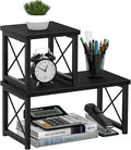 Honiter Desk Shelf Desktop Organizer 2 Tier Wood Small Bookshelf, Rustic Brown by Honiter