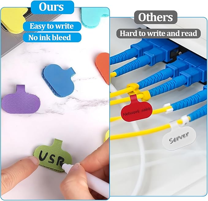 32 Pcs Cable Cord Labels, Wire Labels, Cable Tags, Computers Cable Management - Image 4