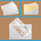 Coopaty 6" x 9" Adhesive Packing List Envelopes Clear Plastic Mailing Shipping - Image 3