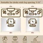 30" x 48" Tempered Glass Office Chair Mat for Carpet & Hardwood Floor, 1/5" Thick Clear Floor Protector Desk Chair Mat with Rounded and Polished Edges