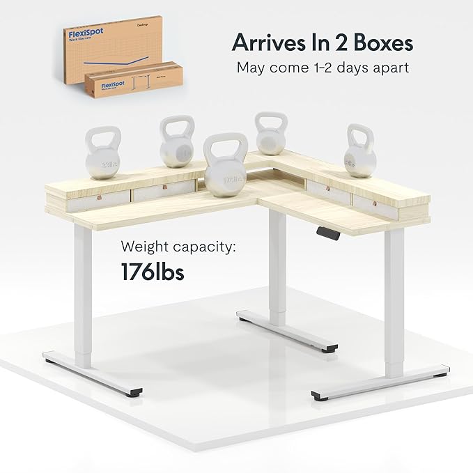 FLEXISPOT 71" L Shaped Standing Desk Electric Corner Table - Image 8