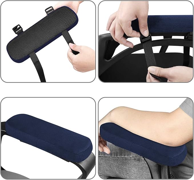 MOSISO Chair Armrest Pads, Memory Foam Home/Office Chair Arm Rest Covers Comfy - Image 3