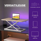 Decoholic Light Wood Small Single 24 inch Scissors Lift Keyboard and Mouse Riser - Image 5