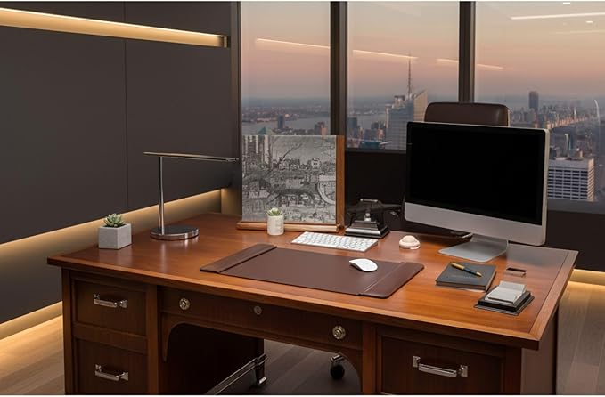 DACASSO Leather Desk Pad with Side Rails - Image 2