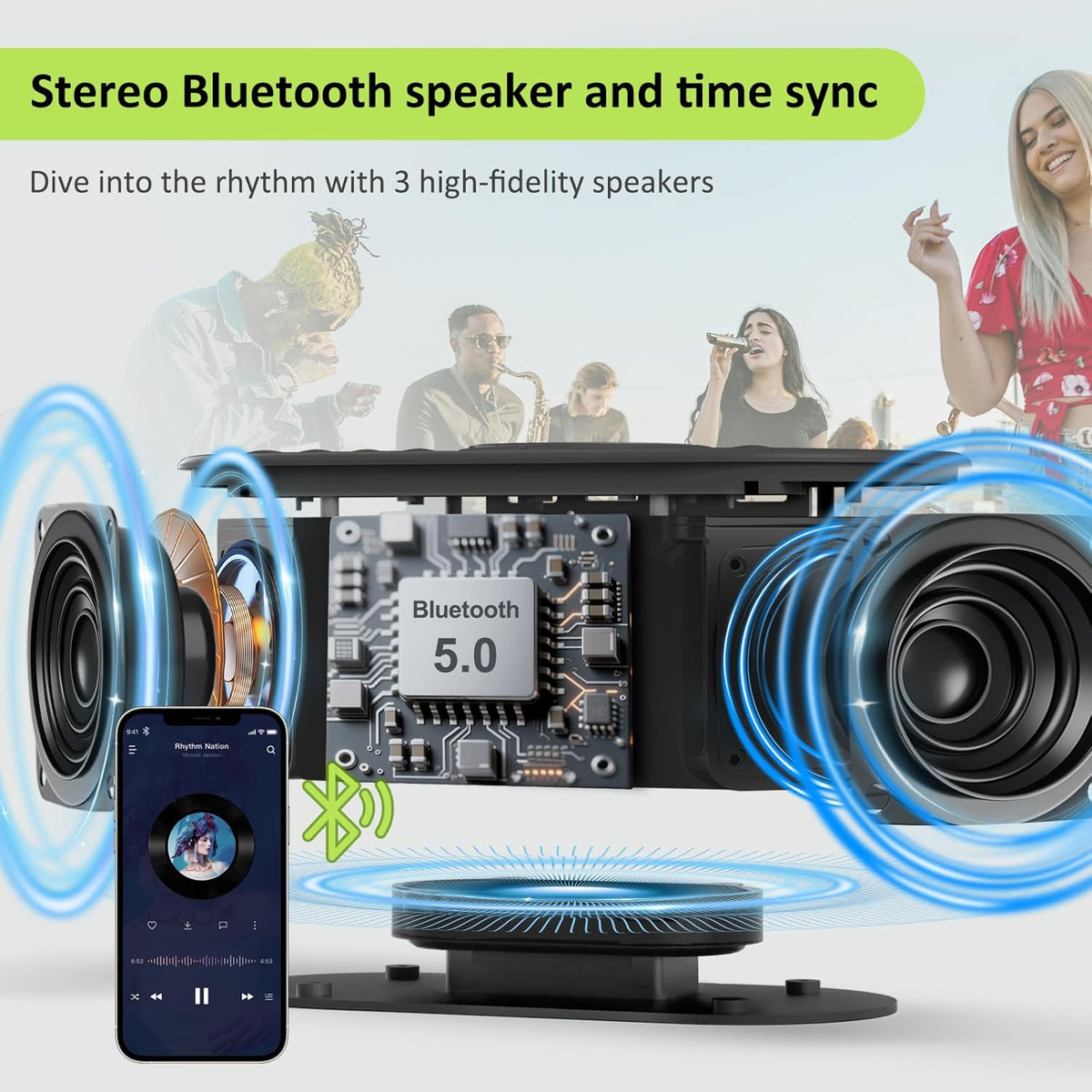 dreamsky alarm clock radio with wireless charging and, package contents