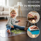 COSYLAND Floor Protection Mat, Office Chair, Transparent, Office Chair Mat and Office Chair Mat, Non-Slip Protective Mat for Floor and Carpet (120 x 120 cm)