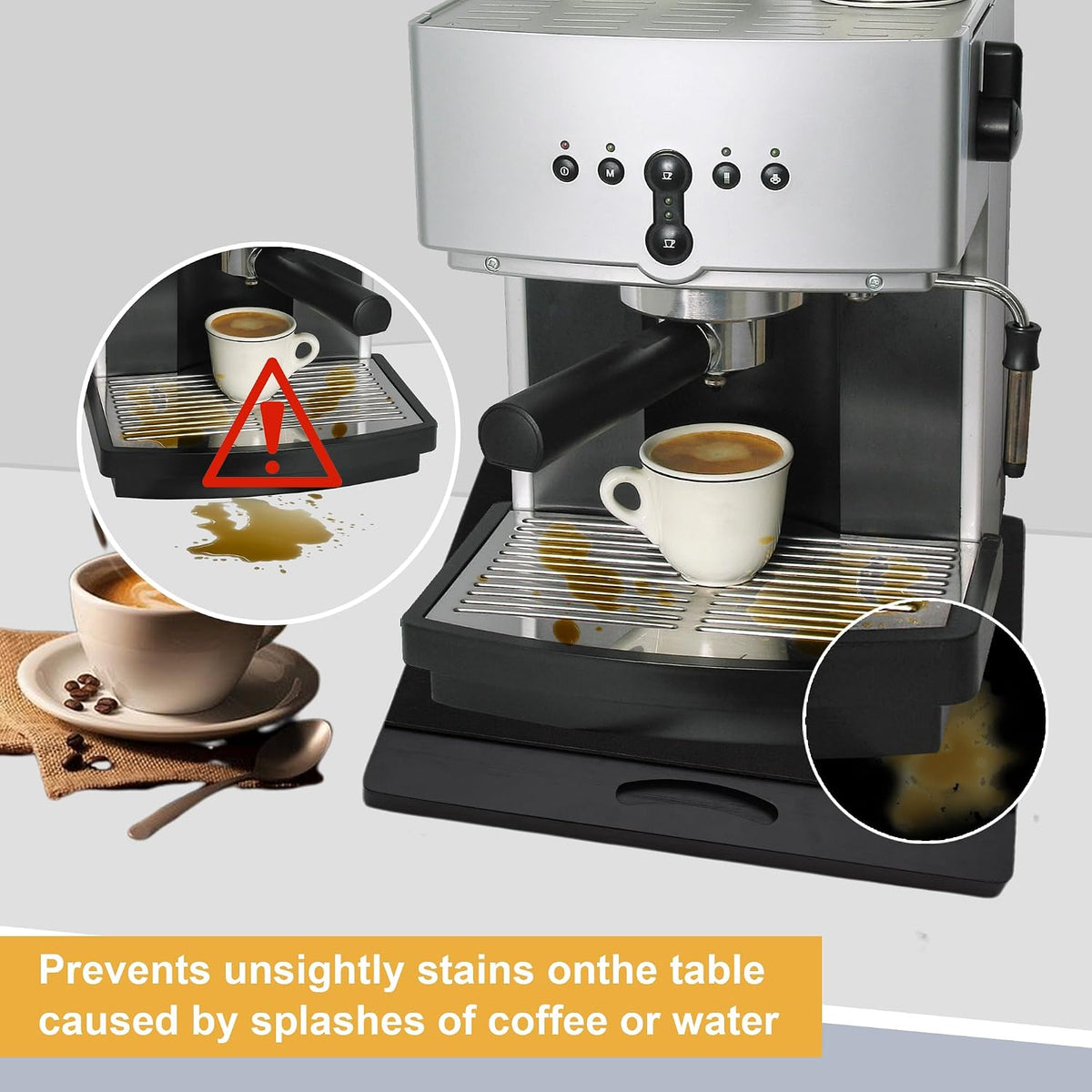 MinBoo Bamboo Appliance Slider,Sliding Tray for Coffee Maker, Kitchen Counter...
