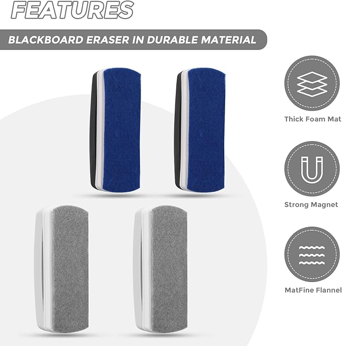 Ddaowanx Whiteboard Eraser, Magnetic Dry Erase Eraser, Glass Board Eraser - Image 2