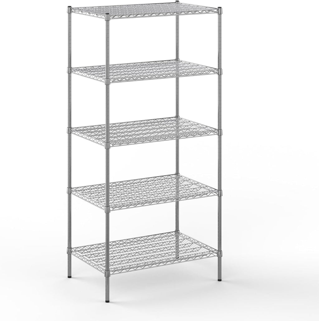 Regal Altair 24" Deep x 36" Wide x 74" Height Wire Shelving Kit | 5-Tier | NSF