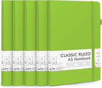 feela 5 Pack Notebooks Journals Bulk, Hardcover Notebook Classic Ruled Lined by feela