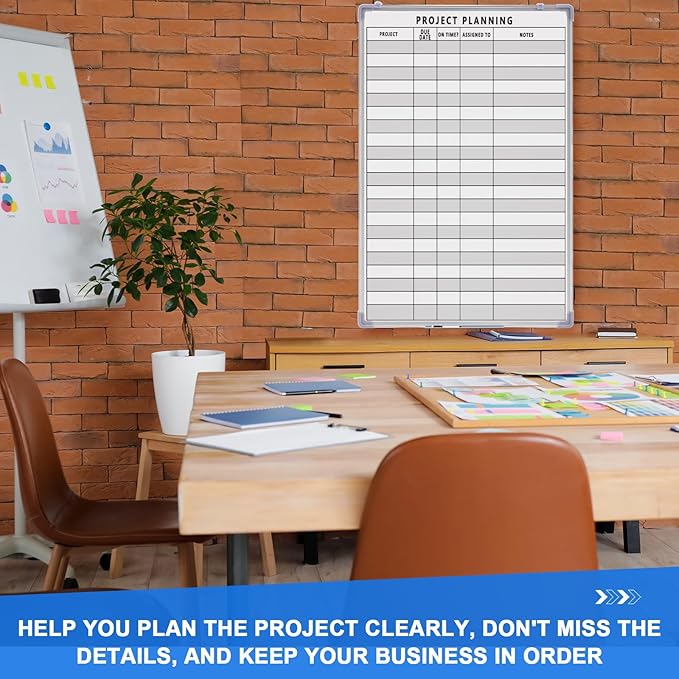 Lincia Project Planning Dry Erase Whiteboard Magnetic Dry Erase Board - Image 5