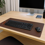 DACASSO Leatherette Keyboard/Mouse Desk Mat- Luxury Leatherette Desk Blotter - Image 8