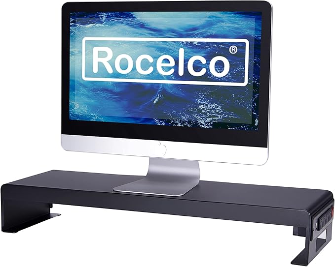 Rocelco 40" Large Height Adjustable Standing Desk Converter - Image 5