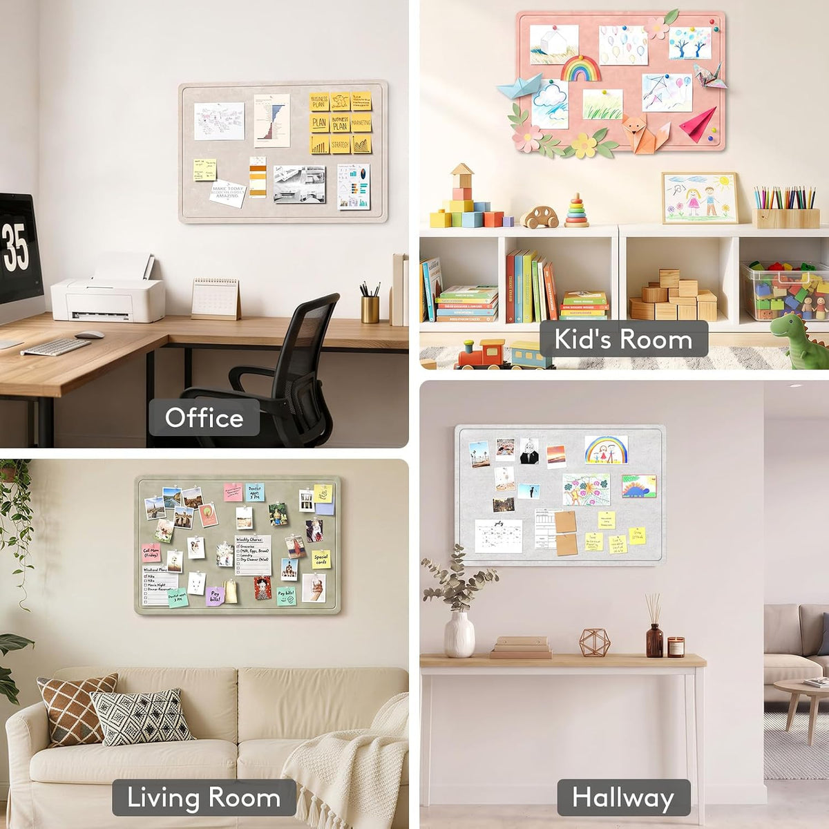 Lifewit Cork Board Alternative, 35.4"x 23.6" Bulletin Board with Se...