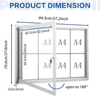 SWANCROWN Enclosed Bulletin Board Grey Felt Displays Boards Weather Resistant - Image 2