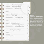 Clever Fox Password Book Spiral – Mini Internet Address & Password Organizer - Image 4