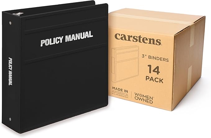 Carstens 3-Inch Heavy Duty Round Ring Binder by Carstens